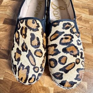 Sam Edelman Carrin Leopard Print Calf Hair Espadrilles